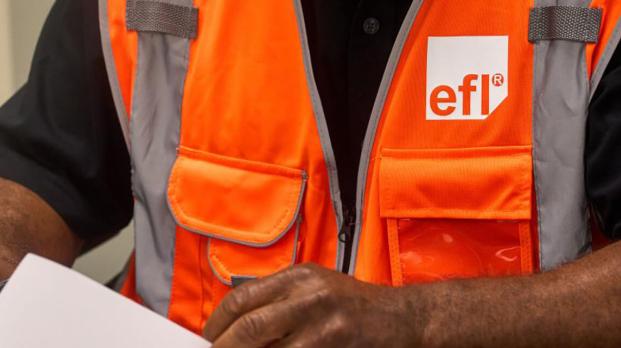 EFL Worker with orange vest
