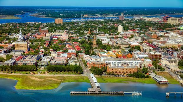 Areal view of South Carolina