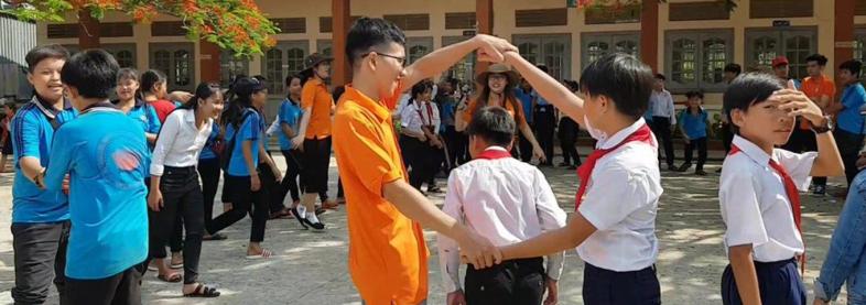 School children in Vietnam playing