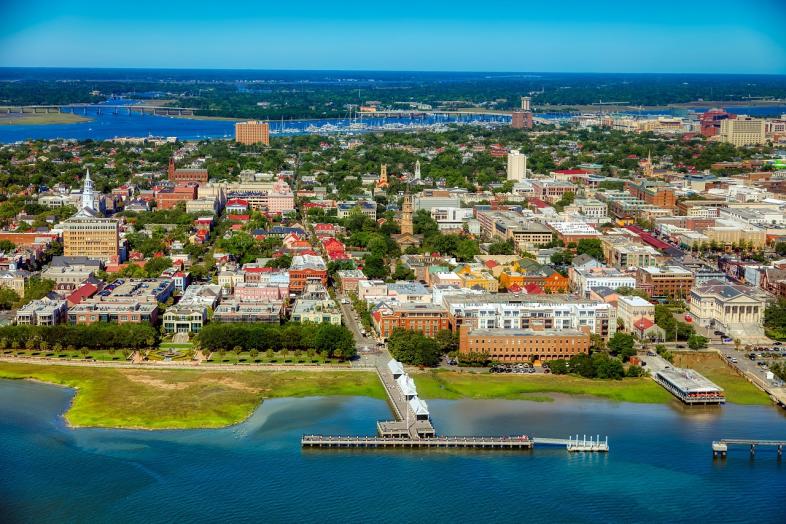 Areal view of South Carolina