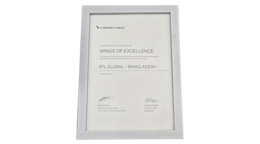 EFL Global Bangladesh - Wings of Excellence Cathay Cargo